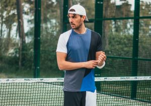 man in tennis clothes