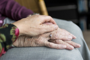 elderly hands support